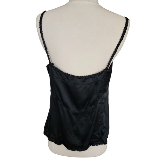 Express Design Studio Babydoll Silk Tank Womens Large Vintage Y2K Black Camisole - Picture 3 of 8